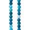 12 Pack: Blue Striped Agate Round Beads, 6mm by Bead Landing™